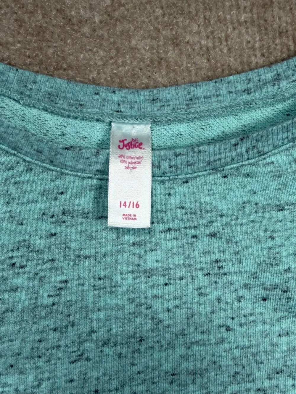 Justice Girl's Ombre Cold Shoulder Knit Tunic Top - Size 14/16